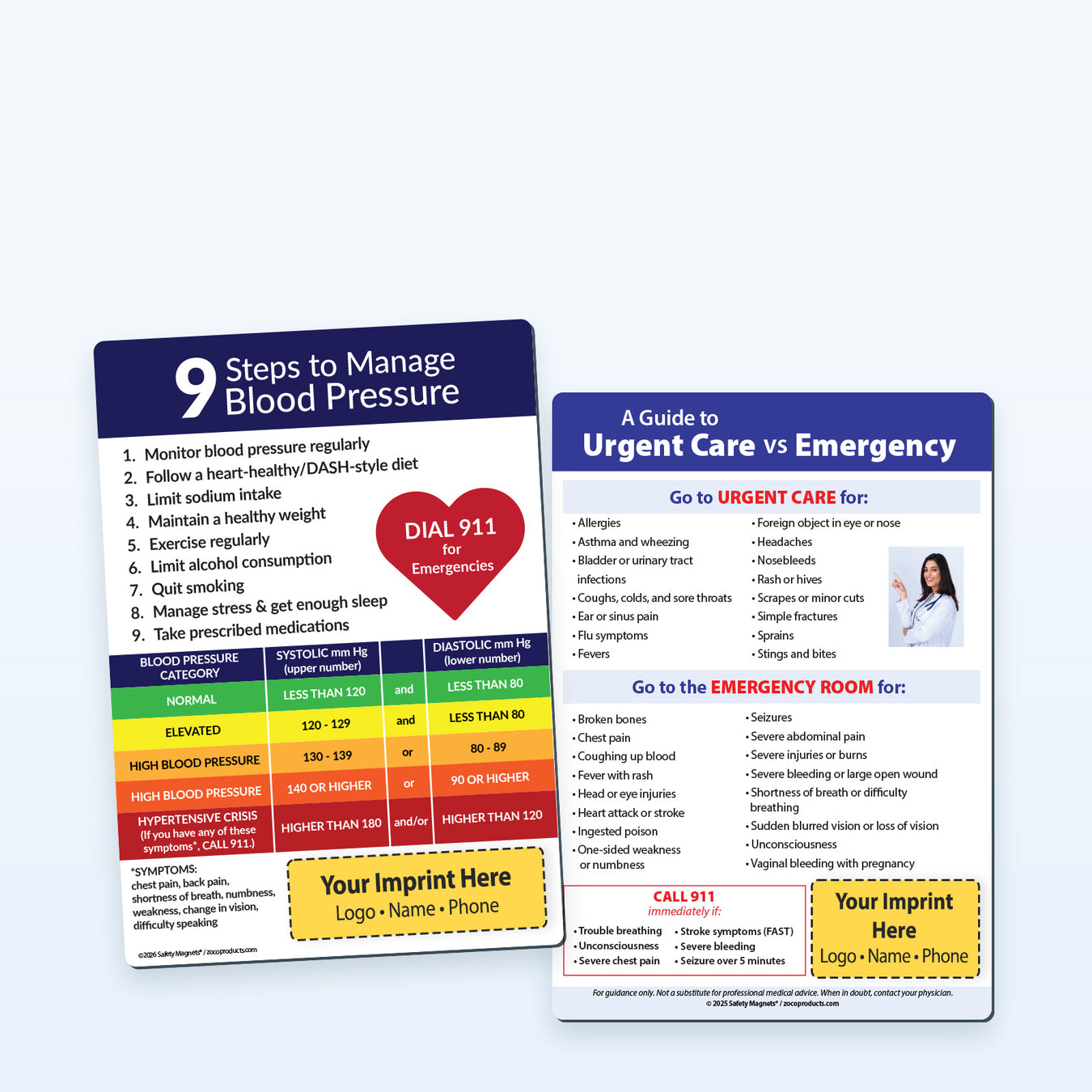 Custom Safety Magnets - Add Your Imprint on 100 or more