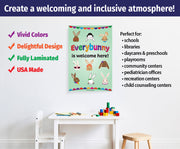 Everyone Is Welcome Here Poster - Kindergarten Teacher Back to School Decor