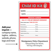 Child ID & Fingerprint Kits - Min Qty 100