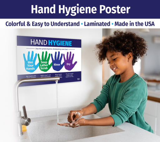 Hand Hygiene - Laminated Poster - 12"x18"