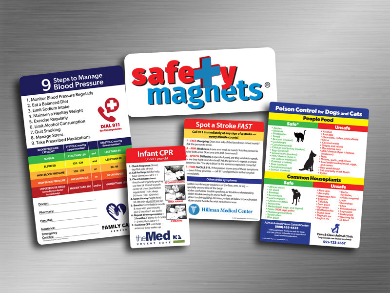 Custom Safety Magnets - Personalize with your logo & information. A useful promo your customers will appreciate.