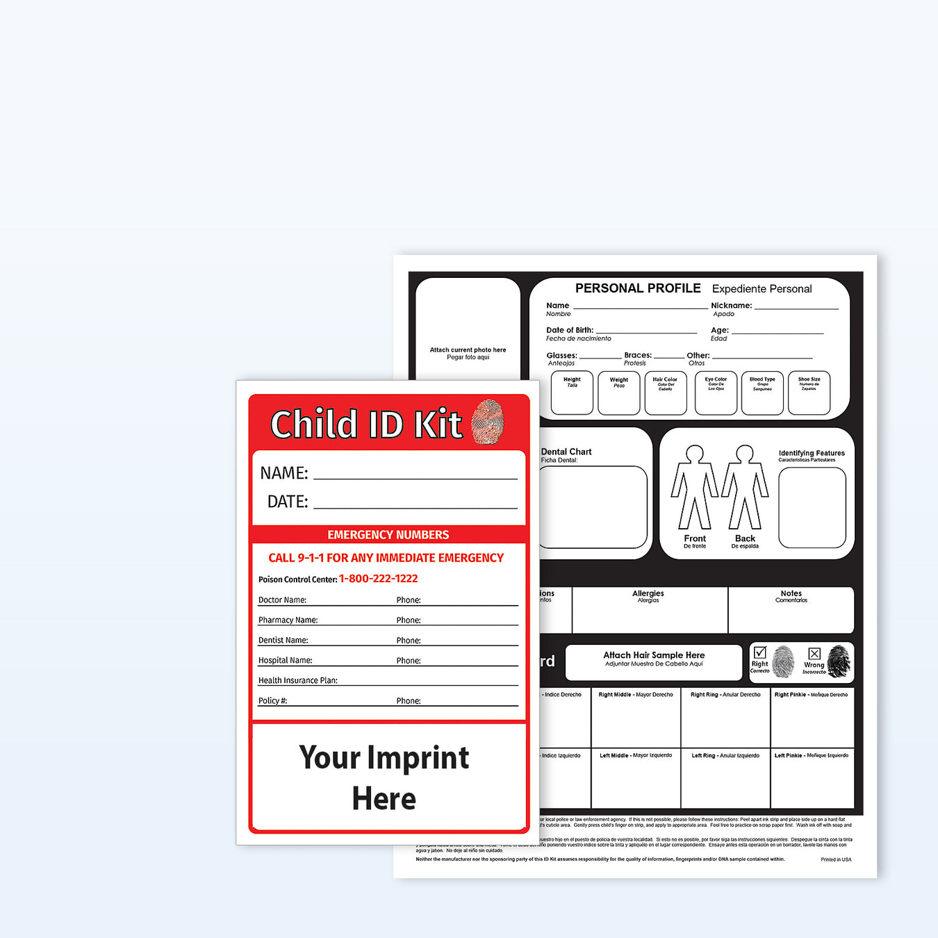 Child ID Kits - Personalize with Your Imprint