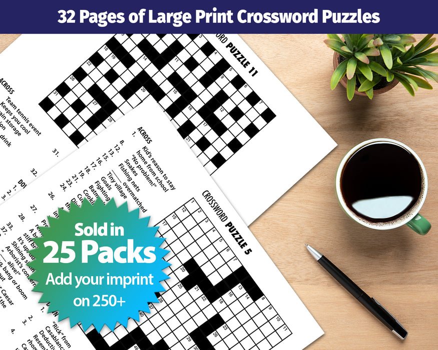 ZoCo - Large Print Crossword Puzzle Books in Bulk