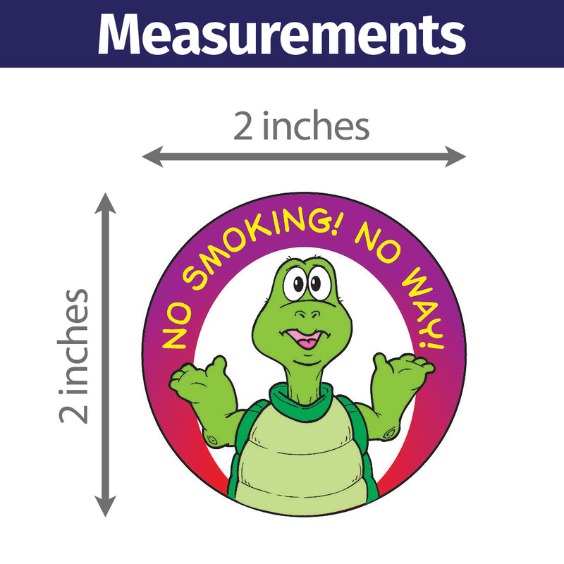 No Smoking! No Way! Sticker Roll – 2 inch Round – 400 Count – Kids