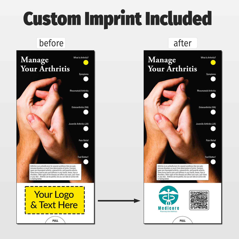Manage Your Arthritis Custom Slide Charts - 3.75 x 8.5 - Min Qty 250