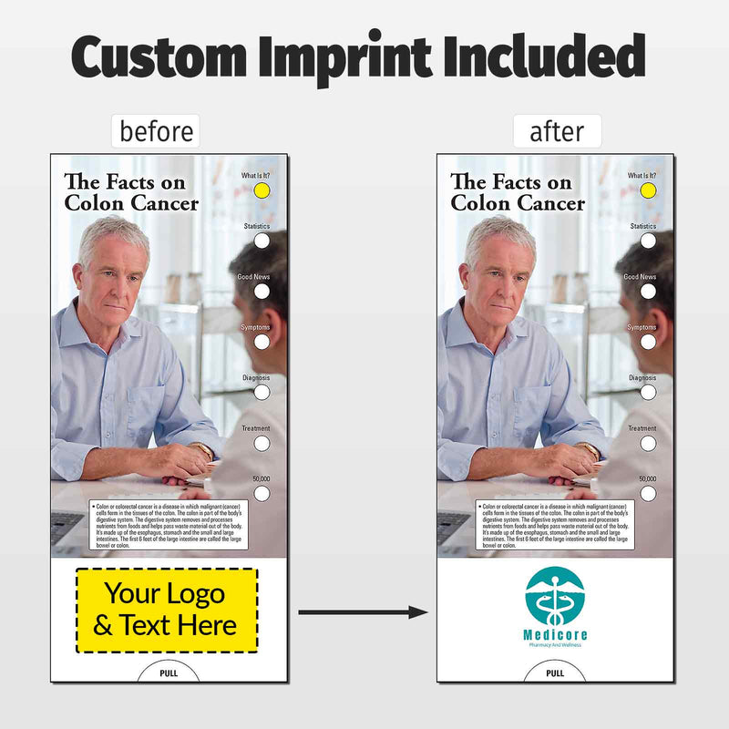 Colon Cancer Awareness Custom Slide Charts - 3.75 x 8.5 - Min Qty 250