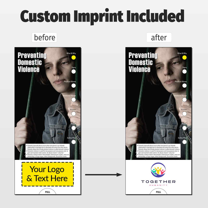 Domestic Violence Prevention Custom Slide Charts - 3.75 x 8.5 - Min Qty 250