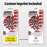 Germs: Prevent the Spread Custom Slide Charts - 3.75 x 8.5 - Min Qty 250