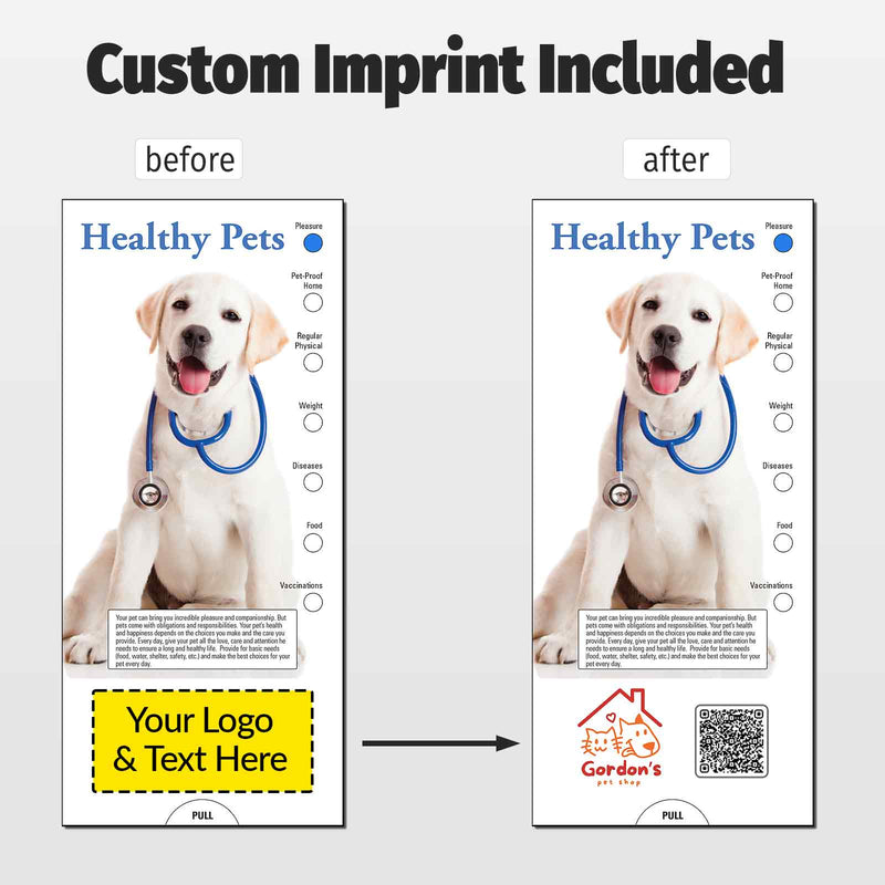 Healthy Pets Custom Slide Charts - 3.75 x 8.5 - Min Qty 250