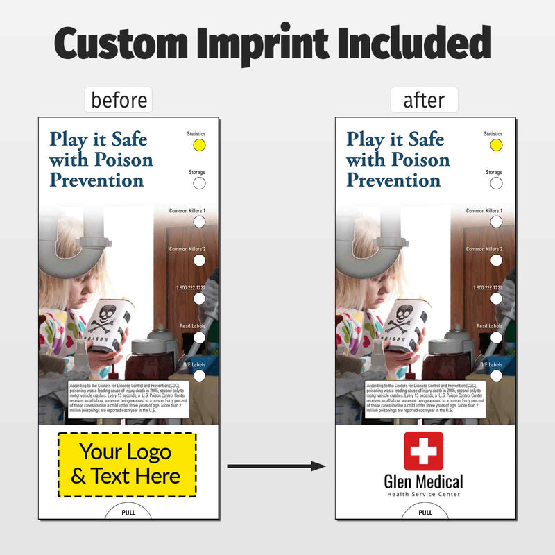 Poison Prevention Custom Slide Charts - 3.75 x 8.5 - Min Qty 250