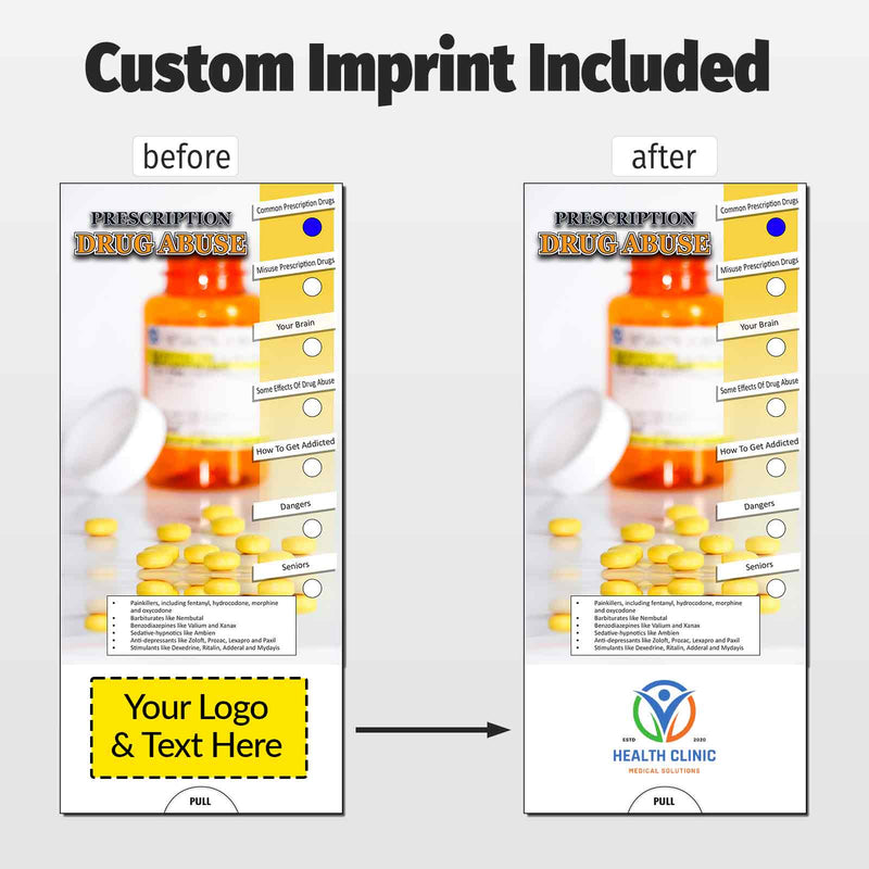 Prescription Drug Abuse Custom Slide Charts - 3.75 x 8.5 - Min Qty 250