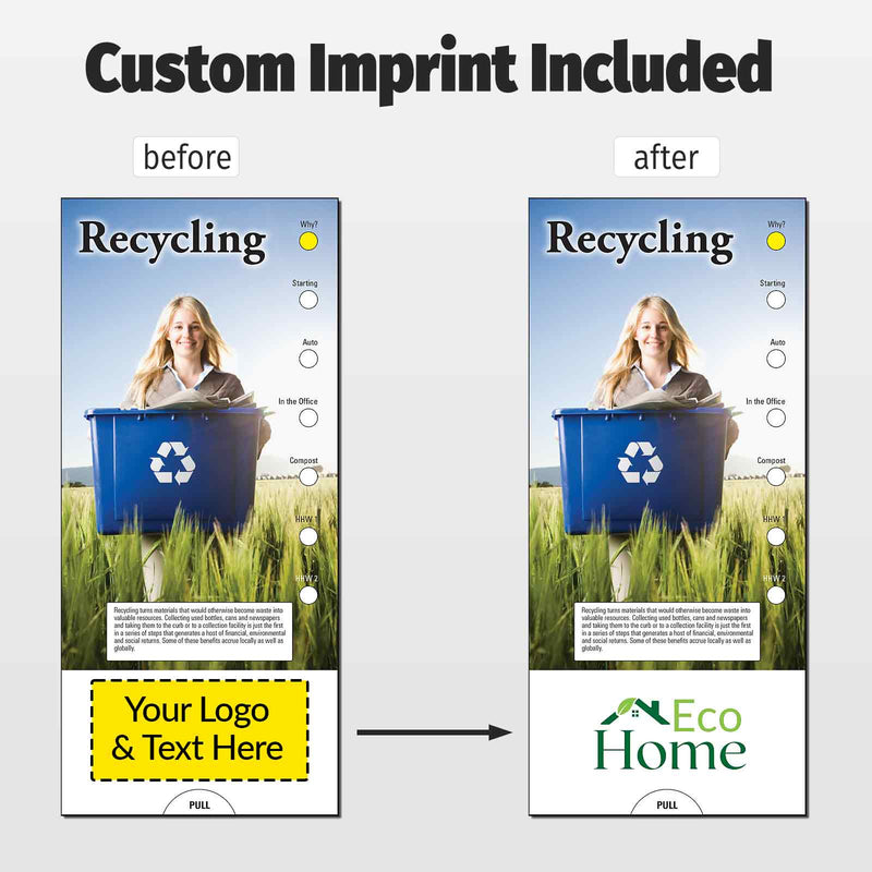Recycling Custom Slide Charts - 3.75 x 8.5 - Min Qty 250