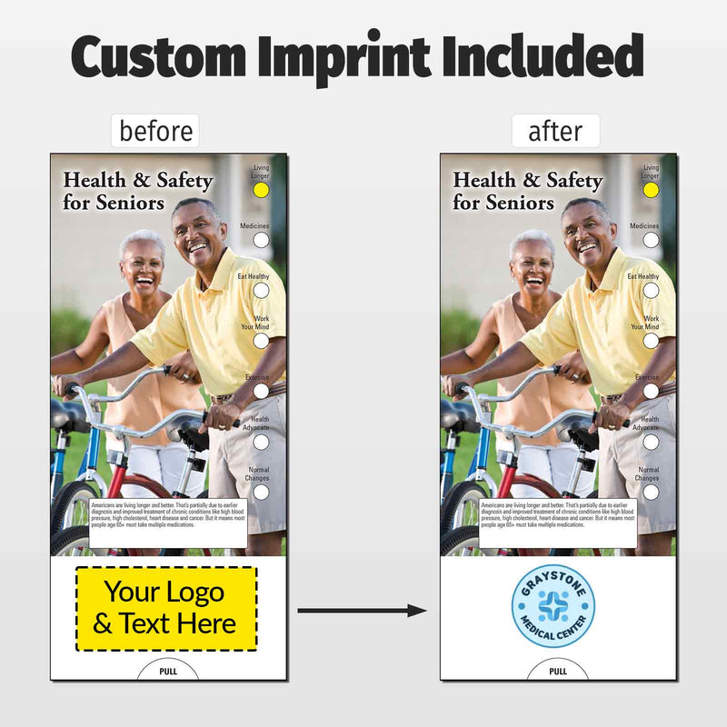 Health & Safety for Seniors Custom Slide Charts - 3.75 x 8.5 - Min Qty 250