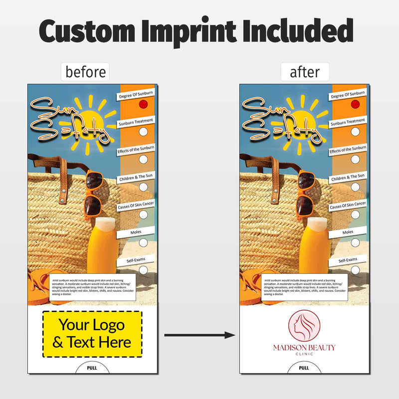 Sun Safety Custom Slide Charts - 3.75 x 8.5 - Min Qty 250