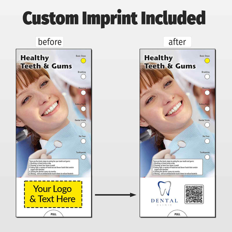 Healthy Teeth & Gums Custom Slide Charts - 3.75 x 8.5 - Min Qty 250