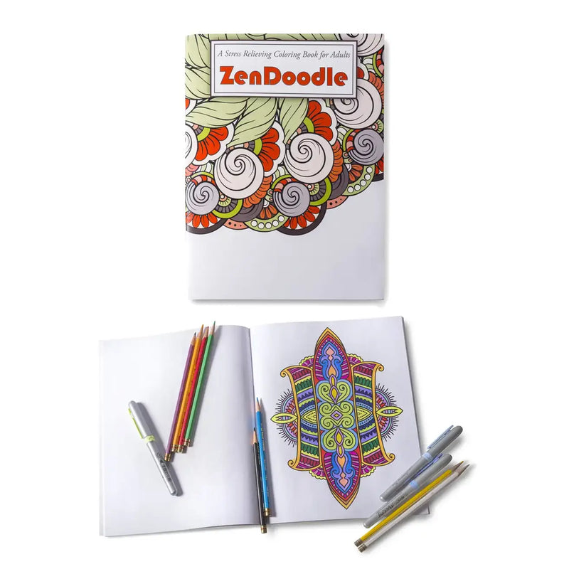 ZENDOODLE - Adult Sress Relieving Coloring Books - 8" x 10.5"
