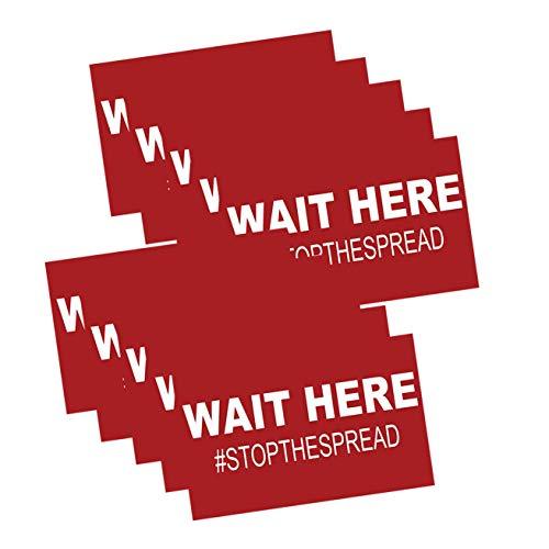 Wait Here Floor Sign - 12 x 6 inches