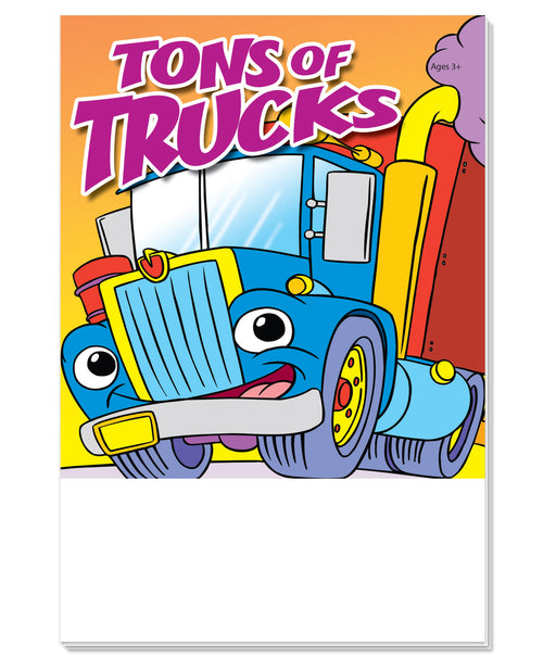 Tons of Trucks - Kid's Mini Activity Pads in Bulk (50 Pack)