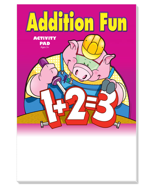 Addition Fun Kid's Mini Activity Pads (50 Pack)