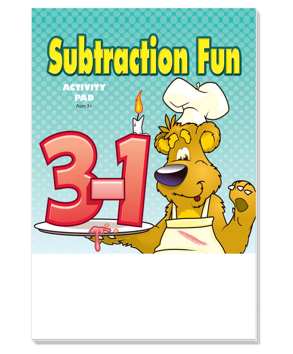 Subtraction Fun - Kid's Mini Activity Pads (50 Pack)