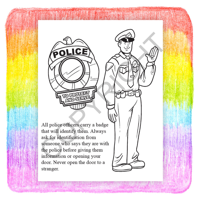 A Visit to The Police Station- Custom Coloring & Activity Books
