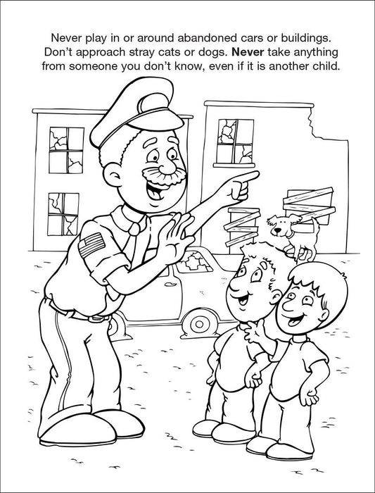 25 Pack - Crime Prevention Kid's Educational Coloring & Activity Books