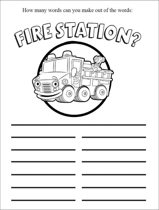 25 Pack - A Visit to The Fire Station Kid's Educational Coloring & Activity Books