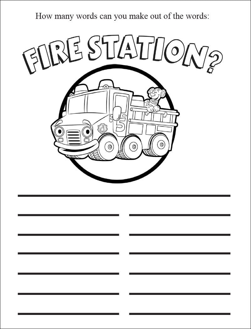 25 Pack - A Visit to The Fire Station Kid's Coloring & Activity Books ...