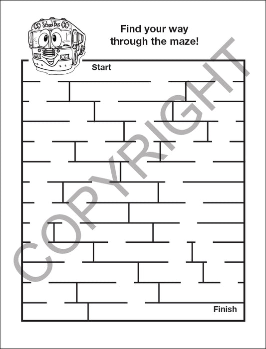 Practice School Bus Safety - Custom Coloring & Activity Books in Bulk