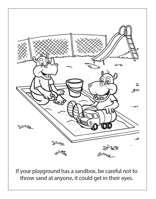 Playground Safety - Coloring and Activity Books for Kids in Bulk