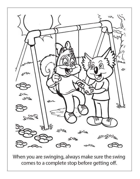 Playground Safety Awareness Kid's Educational Coloring & Activity Books