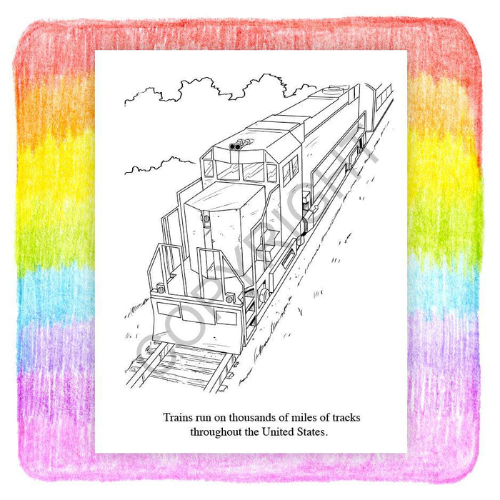 25 Pack - Railroad Safety Kid's Coloring & Activity Books - ZoCo Products