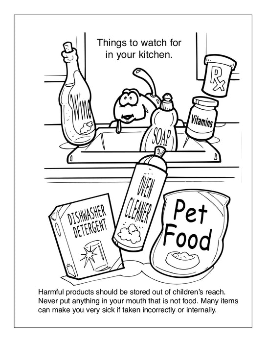 Poison Prevention Coloring & Activity Books in Bulk - Add Your Imprint