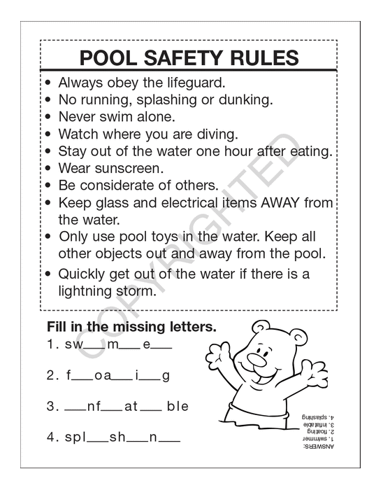 Pool Safety Kid's Coloring & Activity Books in Bulk - Add Your Imprint