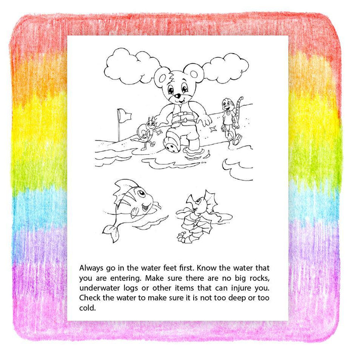Ocean Safety Awareness Kid's Educational Coloring & Activity Books