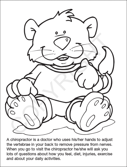 A Visit to the Chiropractor - Coloring and Activity Books in Bulk (250+) - Add Your Imprint