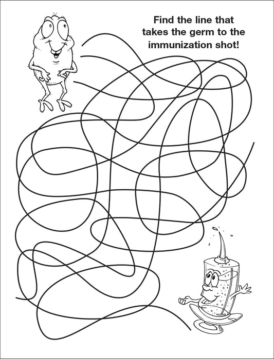 Learn About Immunization - Coloring and Activity Books in Bulk (250+) - Add Your Imprint