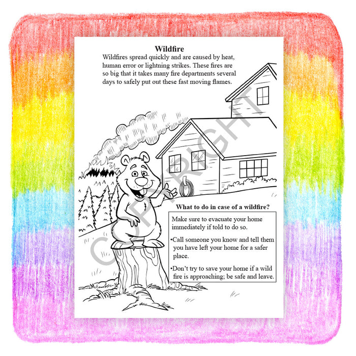 Learning Natural Disaster Safety - Coloring & Activity Books in Bulk (250+) - Add Your Imprint