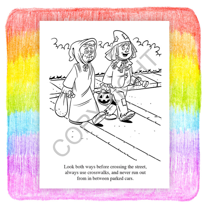 Halloween Safety - Custom Coloring & Activity Books in Bulk