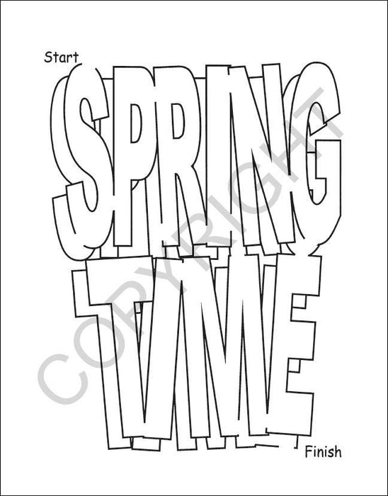 Springtime Fun Kid's Coloring & Activity Books