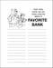 My Favorite Bank Coloring & Activity Books in Bulk (250+) - Add Your Imprint