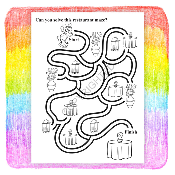 Eating Out is Fun Kid's Coloring & Activity Books - Restaurant Giveaway for Kids