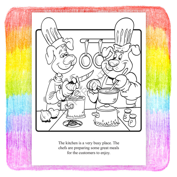 Eating Out is Fun - Coloring & Activity Books in Bulk (250+) - Add Your Imprint