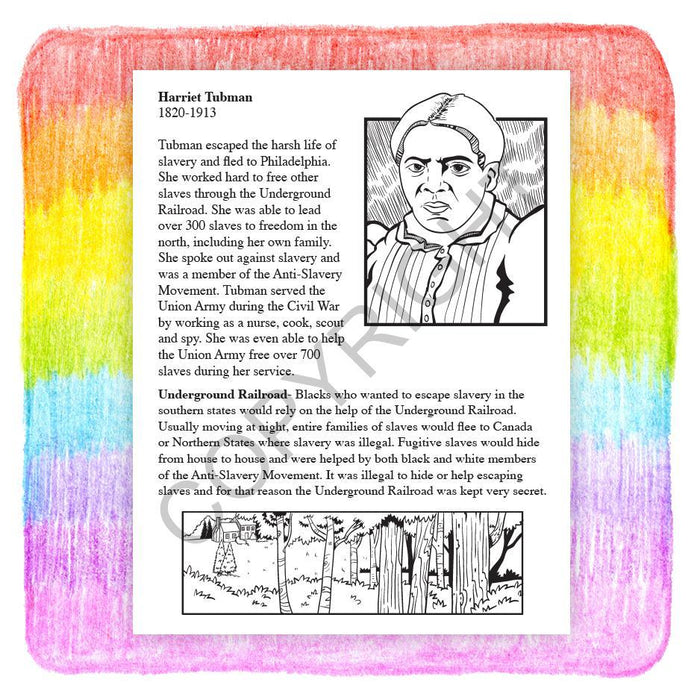 Discovering African American History Kid's Educational Coloring & Activity Books