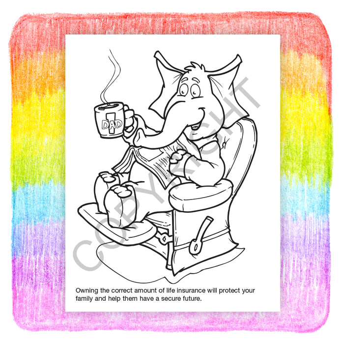 We All Need Insurance - Coloring & Activity Books in Bulk (250+) - Add Your Imprint