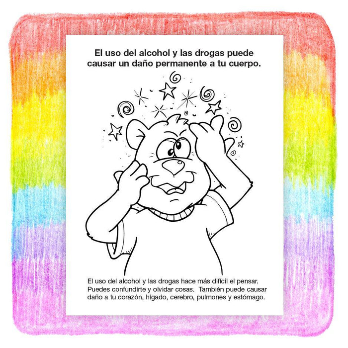 25 Pack - Be Smart, Say NO to Drugs Kids Coloring & Activity Books - Spanish Version (en Espanol) - ZoCo Products