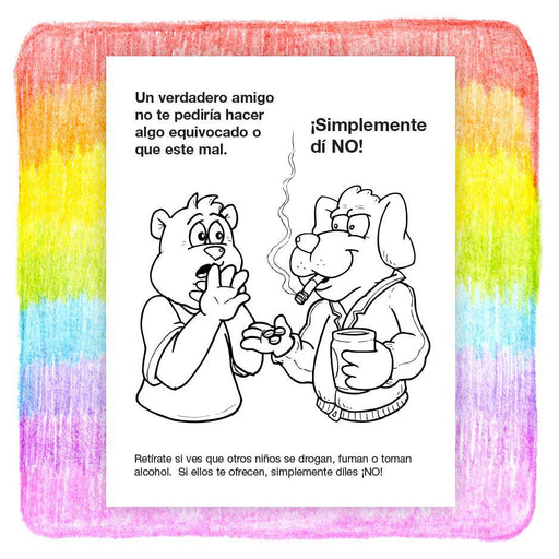 25 Pack - Be Smart, Say NO to Drugs Kids Coloring & Activity Books - Spanish Version (en Espanol) - ZoCo Products