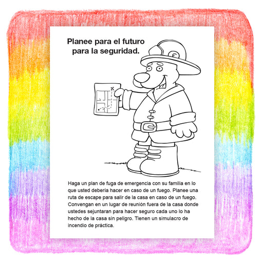 Practice Fire Safety Spanish Version - Bulk Coloring & Activity Books