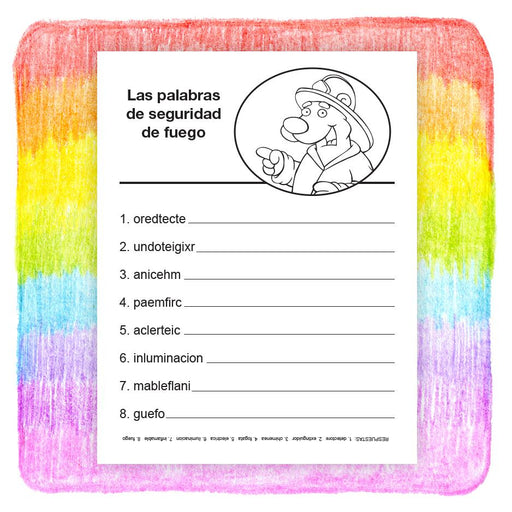 25 Pack - Practice Fire Safety Kid's Coloring & Activity Books in Bulk - Spanish Version - ZoCo Products