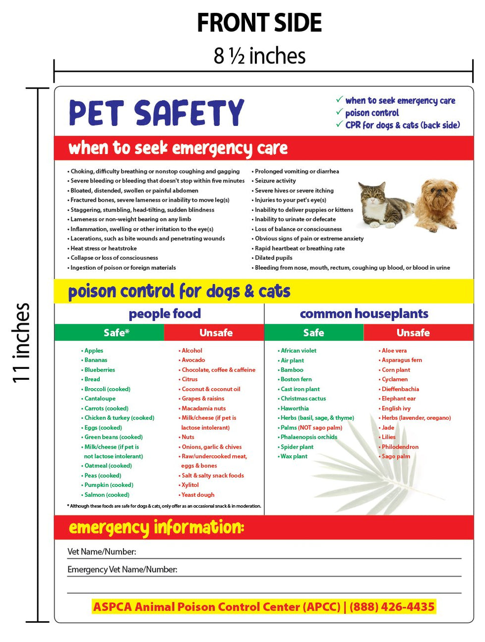 Pet Emergency & CPR - Quick Reference Card Safety Magnet — ZoCo Products